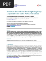 Maximum Power Point Tracking Using Fuzzy Logic Controller Under Partial Conditions