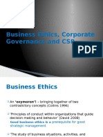 Lecture 2 Business Ethics, Corporate Governance & CSR