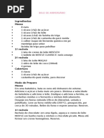 Bolo de Aniversário