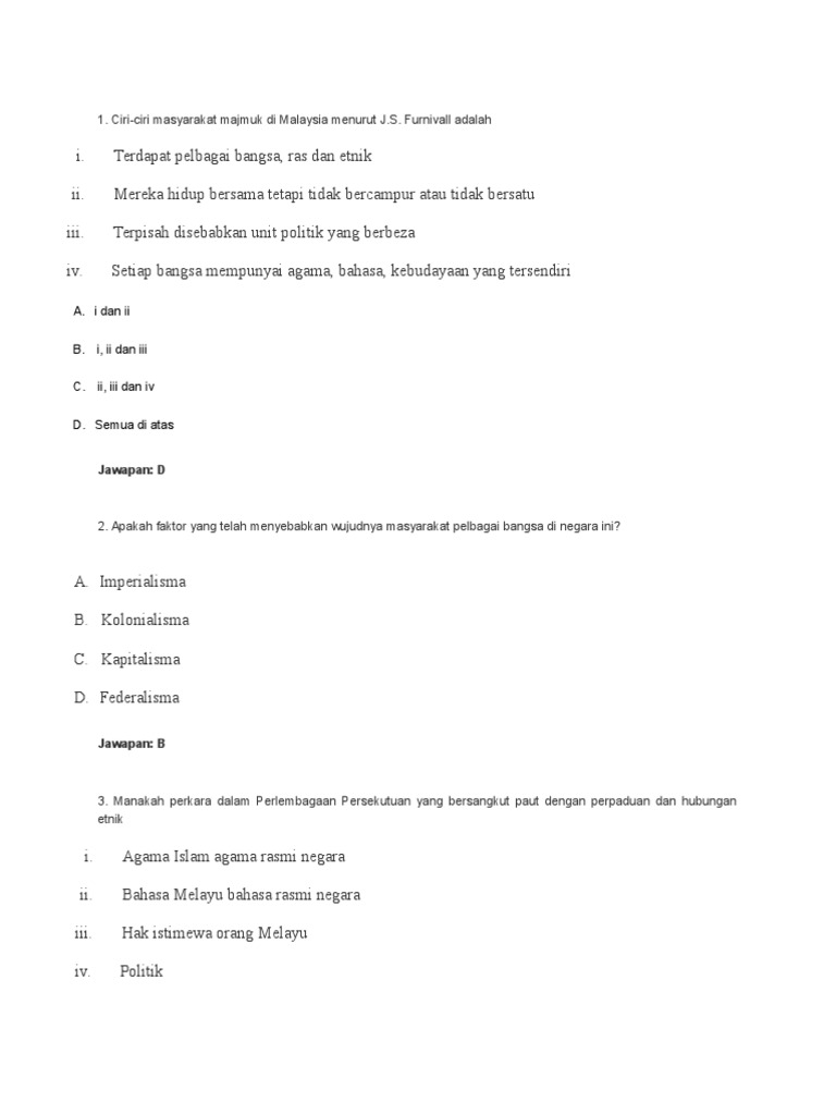 Contoh Soalan Hubungan Etnik Pdf - Temblor En