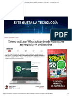 Cómo Utilizar WhatsApp Desde Cualquier Navegador y Ordenador - ComputerHoy