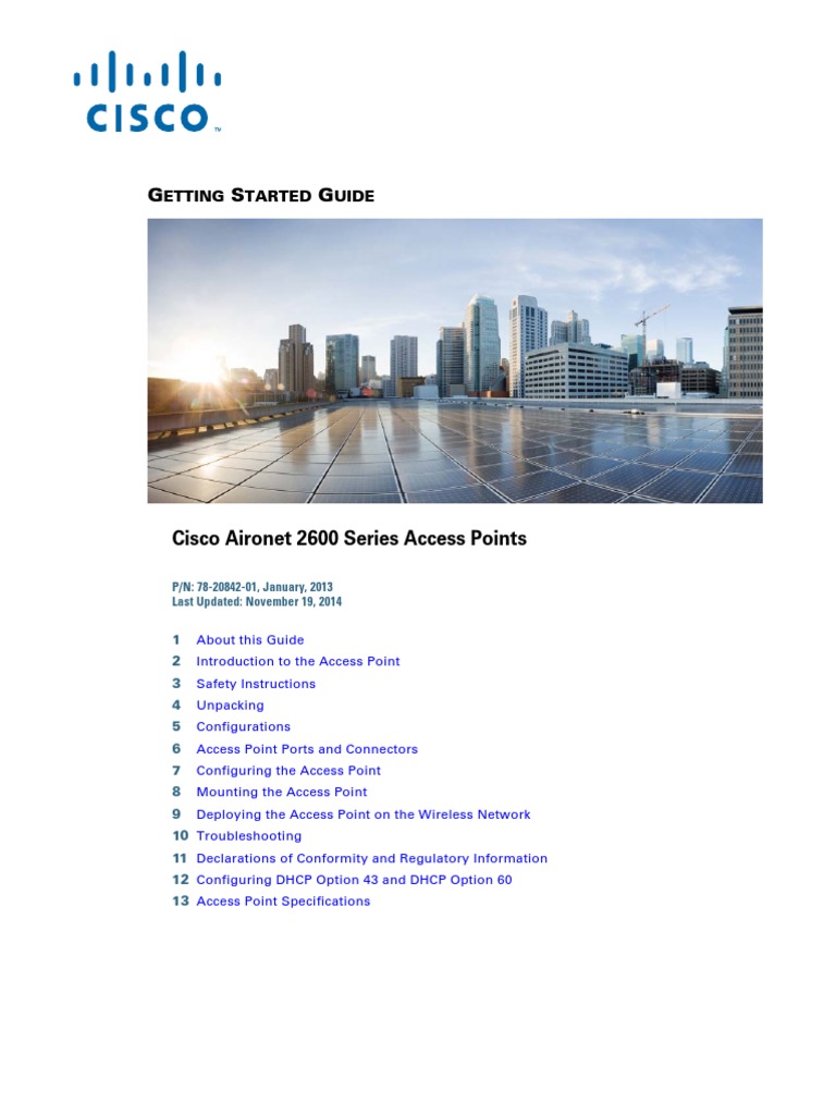 Cisco 2500 Series Wireless Controller Getting Started Guide - Cisco