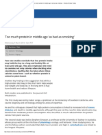 Too Much Protein in Middle Age 'as Bad as Smoking' - Medical News Today