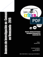 Avances de Investigación en Comunicación en Venezuela - 2015