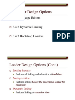 3.4 Loader Design Options: 3.4.1 Linkage Editors