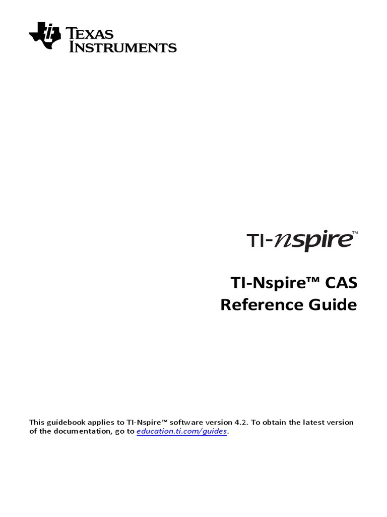 TI Nspire cx CAS Guide | Errors And Residuals | Analysis Of Variance