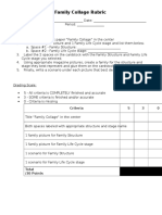 family collage rubric