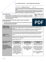 Lesson Planning Form For Accessible Instruction - Calvin College Education Program