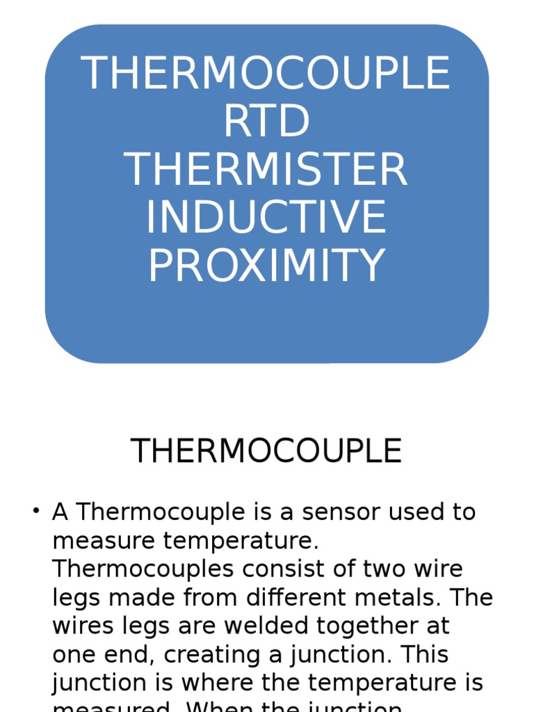 Temperature Sensors: Thermocouples & RTDs | PDF