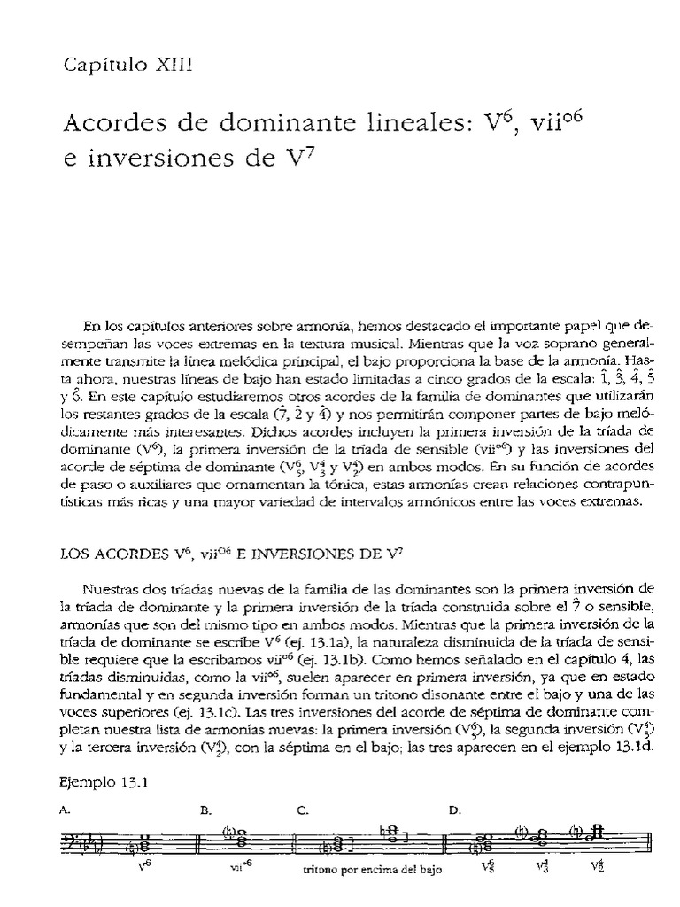 Acordes Dominantes: V6, ViiO6 y V7 | PDF | Acorde (Música) | Intervalo ...