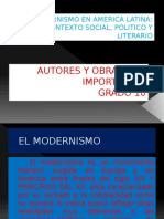 Autores Y Obras Mas Importantes Grado 10: El Modernismo en America Latina: Contexto Social, Politico Y Literario