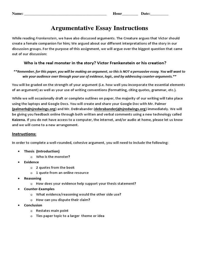 Frankenstein literary analysis essay picture