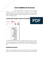 Los Formatos Numéricos en Excel