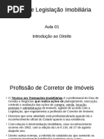 TTI - Direito e Legislação Imobiliária - Aula 01 - Sábados - Introdução Ao Direito