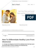 How to Differentiate Healthy Love From Obsession - How to Win a Man's Heart