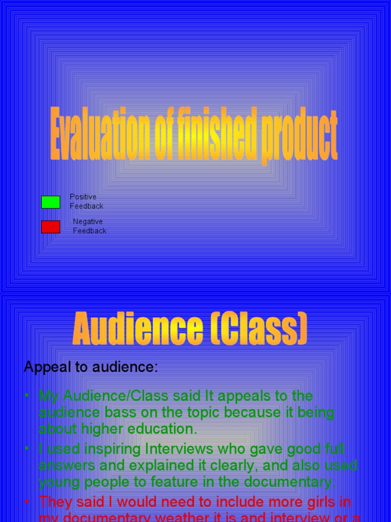 Evaluation of Finished Product | PDF | Interview | Documentary Film