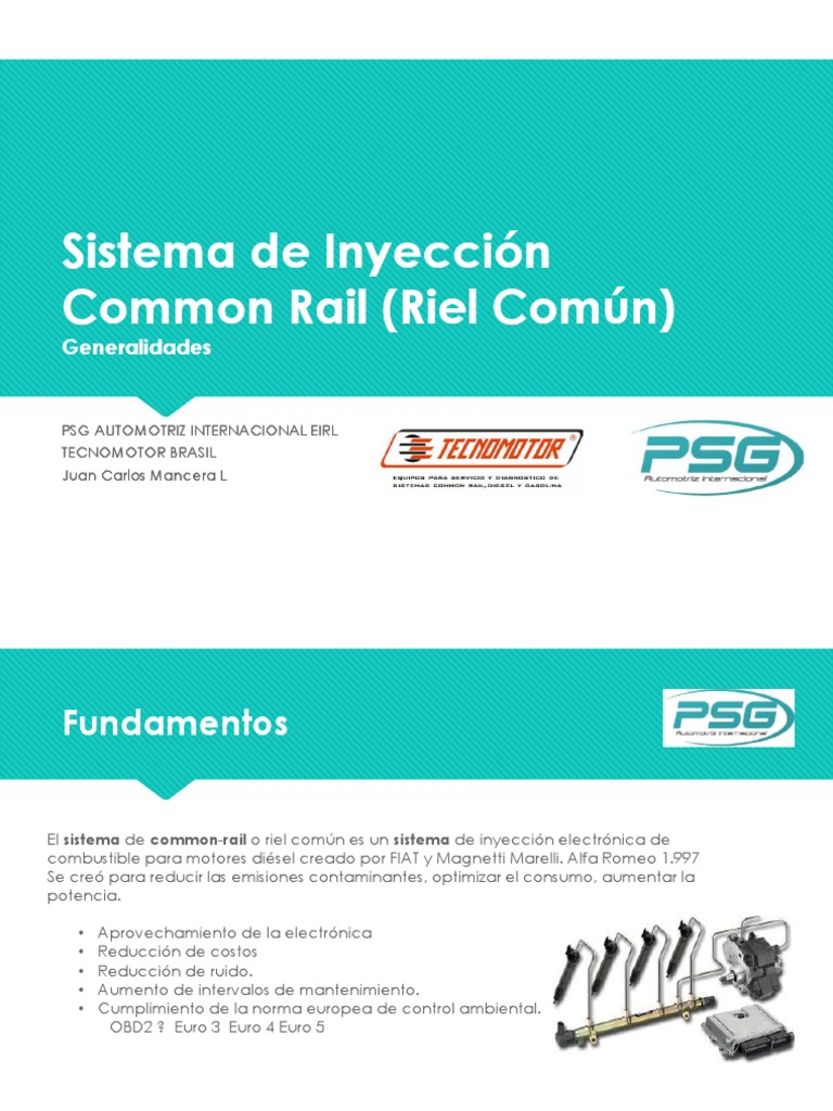 Sistema de Inyección Common Rail | PDF | Informática | Tecnología