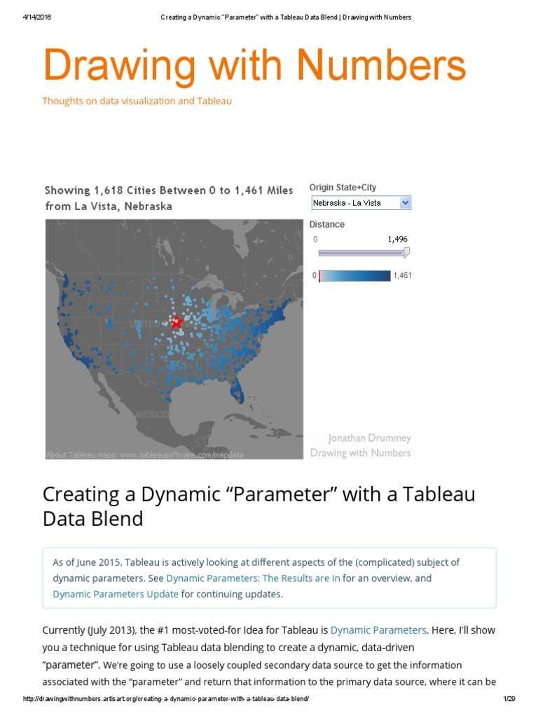 Dynamic Parameters in Tableau Data Blends | PDF | Sql | Parameter ...