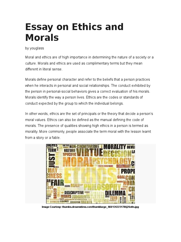 essay about moral standards