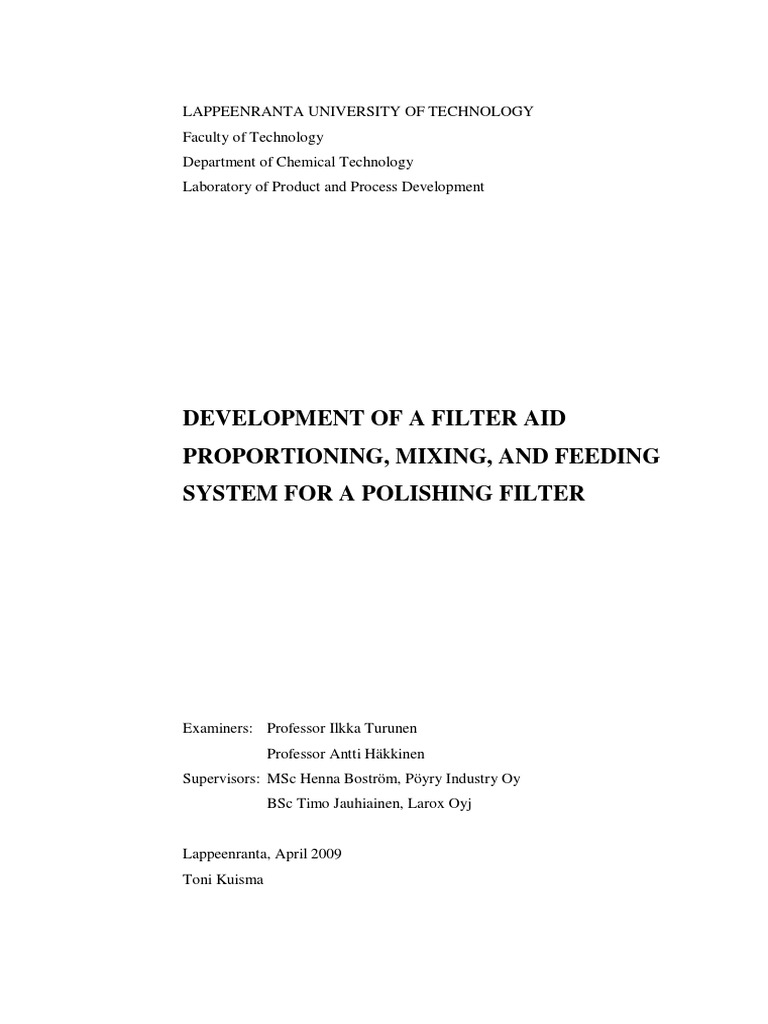 Filtration thesis picture