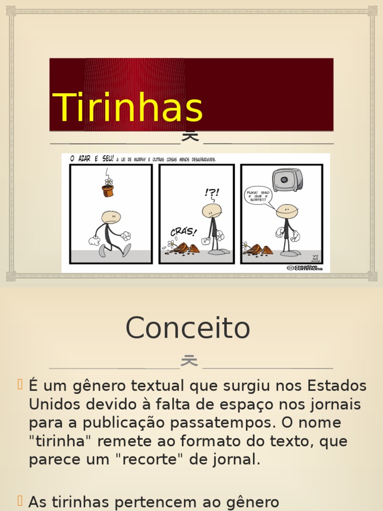 Características e Conceito de Tirinhas | PDF | Quadrinhos | Desenho