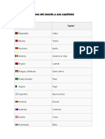 Países Del Mundo y Sus Capitales