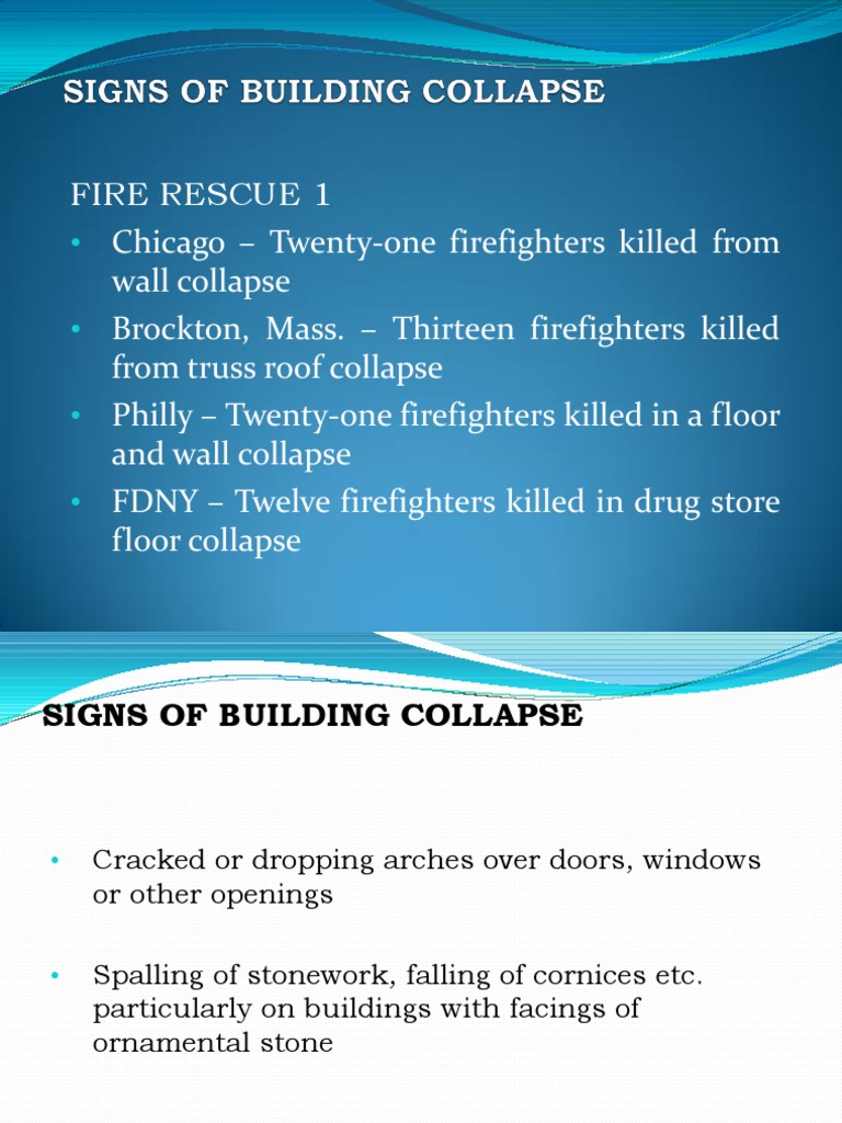 Signs of Building Collapse PDF