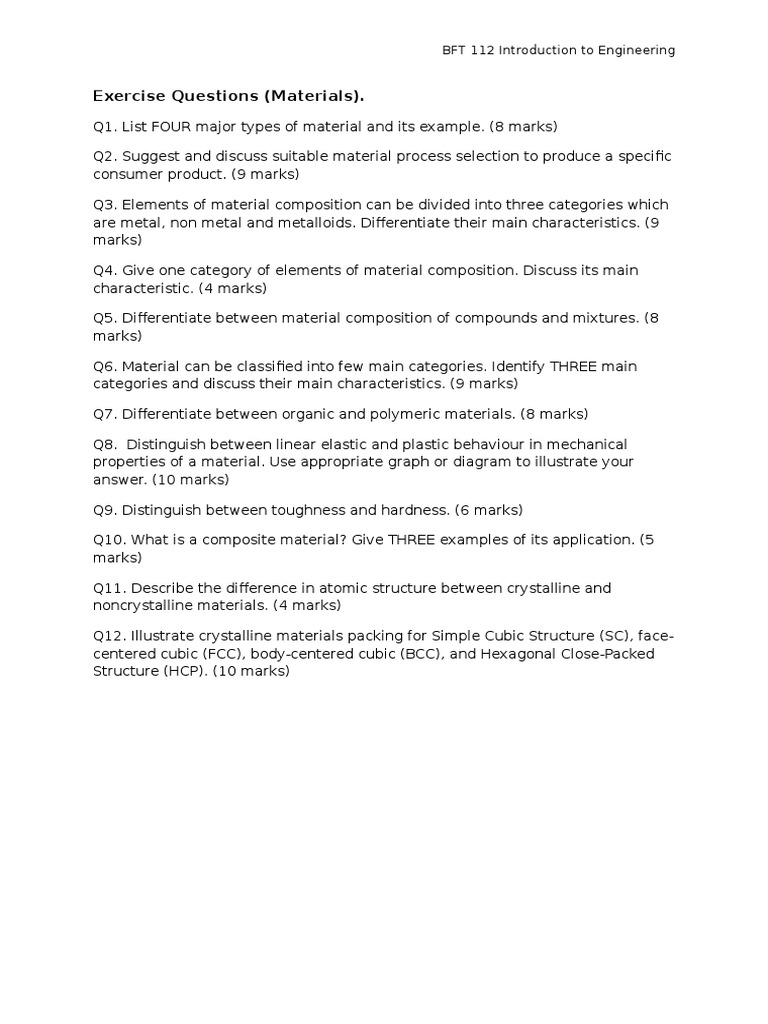Introduction to Engineering Materials | PDF | Metals | Mineralogy