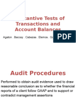 Substantive Tests of Transactions and Account Balances Edited