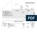 Liquidación de Sueldo: Cod. Detalle Referencia Haberes Descuentos