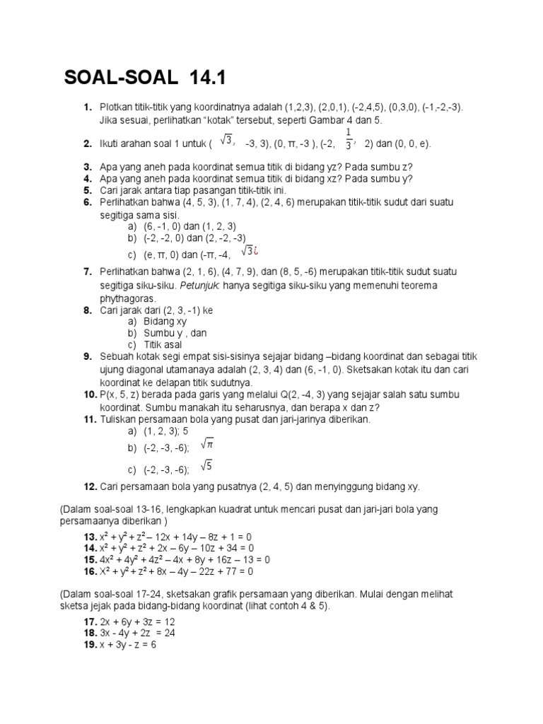 Soal Geometri Ruang dan Bola 3D | PDF | Olahraga & Rekreasi