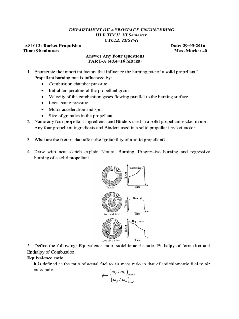 Solid Propellant Rocket Mechanics | PDF | Rocket Propellant | Combustion