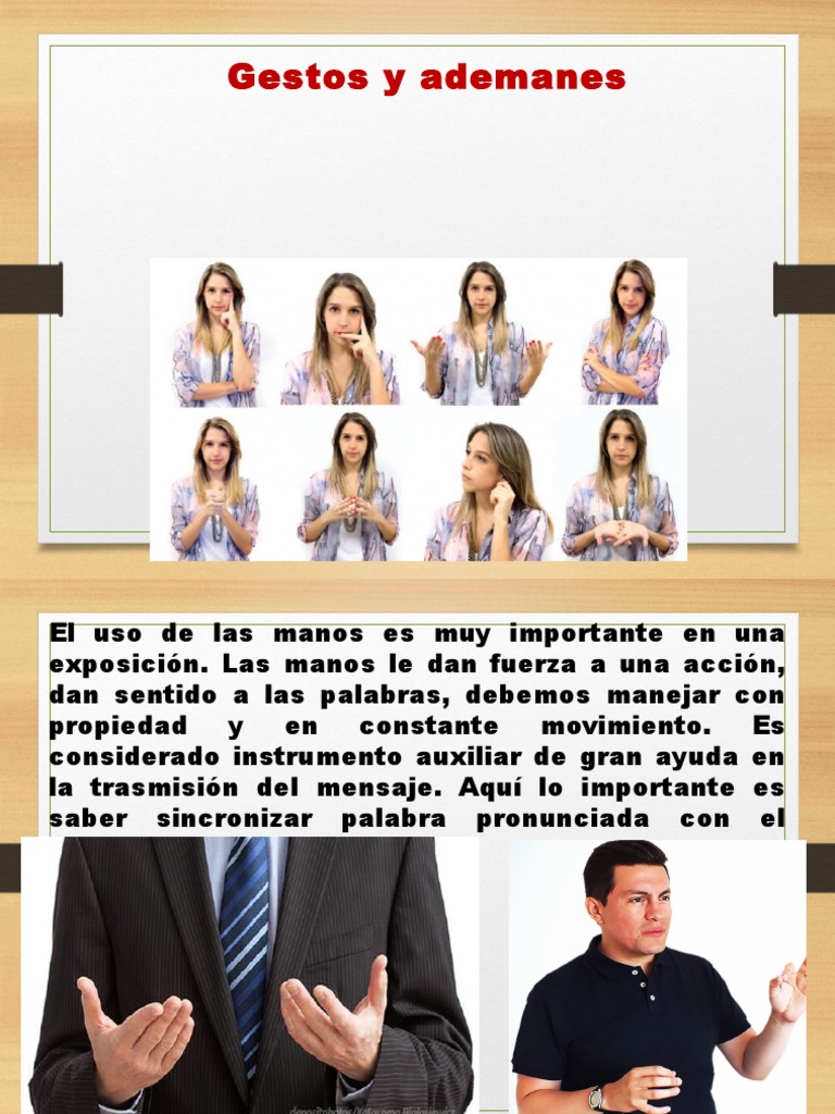 Ademanes y Gestos en Oratoria | PDF | Vocal | Sonido