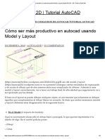 Cómo Ser Más Productivo en Autocad Usando Model y Layout - AutoCAD 3D - 2D - Tutorial AutoCAD PDF