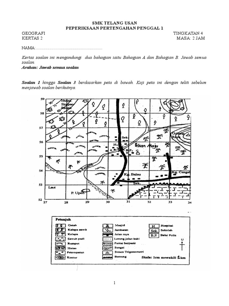 Soalan Geo Tingkatan 4 Kertas 2 (2016)