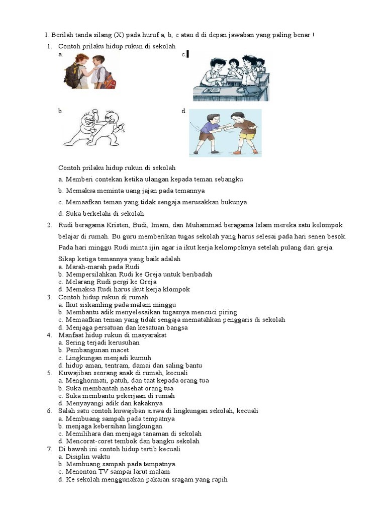 Soal Ujian Sekolah PKn SD MI Kelas 6 Soal Ujian Sekolah PKn SD MI Kelas 6
