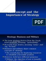 The Concept and The Importance of Strategy