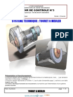 Devoir de Contrôle N°3 Avec Correction - Génie Mécanique Guidage en Rotation Touret A Meuler - 3ème Technique (2012-2013)