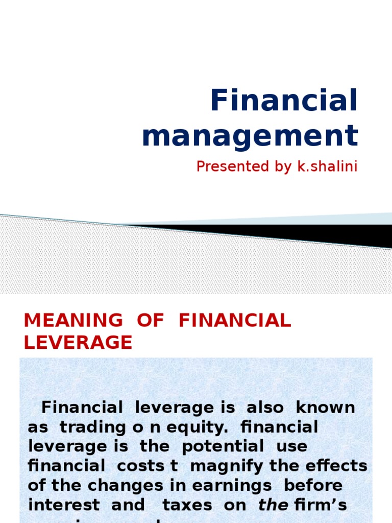 Understanding Financial Leverage | PDF | Career & Growth | Business