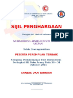 Sijil-Perhargaan Best Student