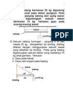 Latihan Pertemuan 15 - Kesetimbangan Benda Tegar