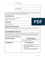 unit plan - program implementation