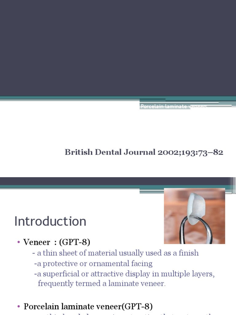 Porcelain Laminate Veneers PDF Tooth Enamel Dentistry Branches