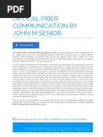 Download Optical Fiber Communication by John m Senior by Nick Awse SN310279497 doc pdf
