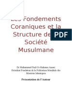 Les Fondations Coraniques Et Structure de La Société Musulmane de DR Ansari