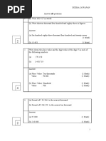 Soalan Peperiksaan Matematik Tingkatan 1 Kertas 1