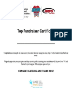 Top Participant Certificate Letter