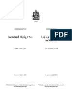 Industrial Design Act (Loi Sur Les Dessins) - Minister of Justice