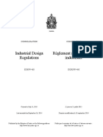 Industrial Design Regulatios (Règlement Sur Les Dessins Industriels) - Minister of Justice