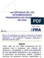 Importancia de los intermediarios financieros no bancarios en FIRA